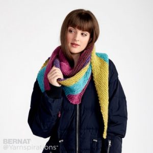 Bernat Triangle Shawl Free Easy Knitting Pattern