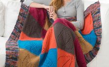 Caring Comfort Knit Throw Free Pattern with Lace Leaf Motif