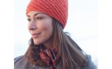 Caron Diagonal Stitch Pompom Hat Free Knitting Pattern