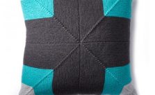 Caron Mighty Mitered Knit Pillow Free Pattern