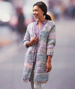 Cozy Long Cardigan Free Knitting Pattern