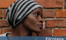 Enghave – a stripes, slouchy hat free knit pattern
