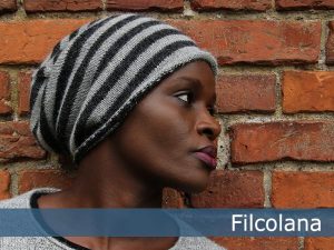 Enghave - a stripes, slouchy hat free knit pattern