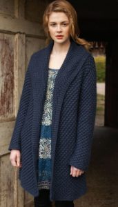 Free Daisy Stitch Coat Knitting Pattern for Women