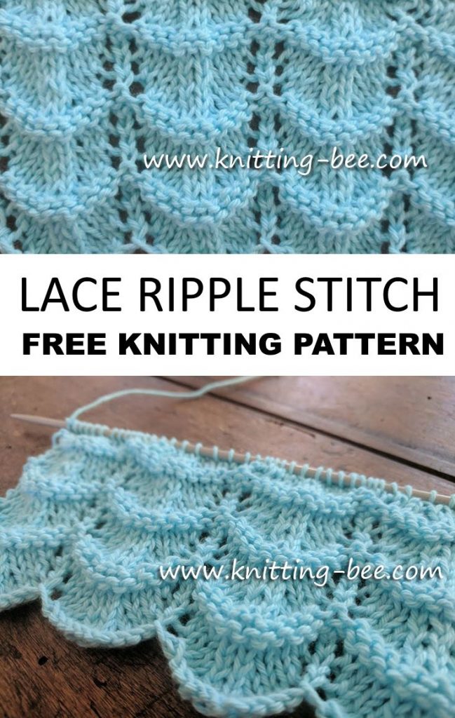 Free knitting pattern for a lace ripple stitch