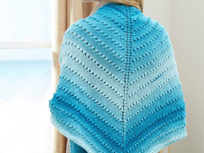 How To Knit A Simple Lace Triangle Shawl