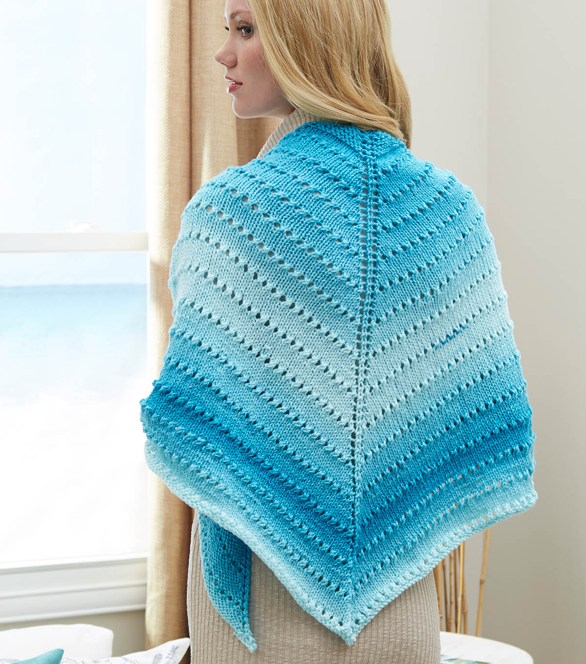 How To Knit A Simple Lace Triangle Shawl