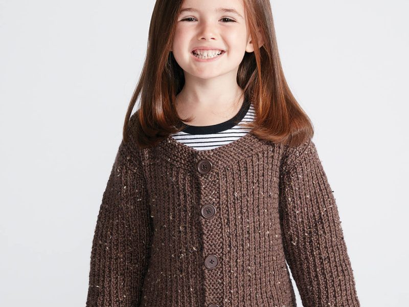 How To Knit A Textured Kids Cardigan Free Pattern