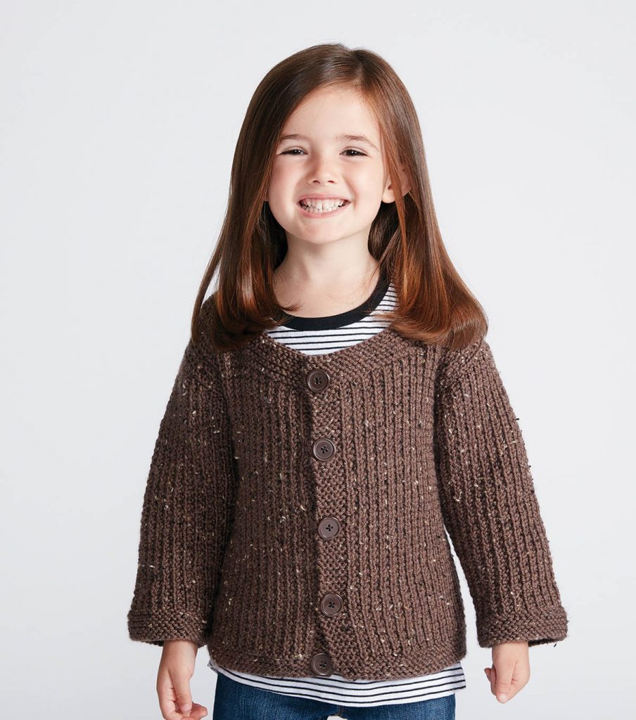 How To Knit A Textured Kids Cardigan Free Pattern