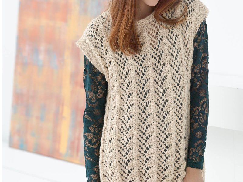 How to Knit Fan Lace Tunic Free Pattern