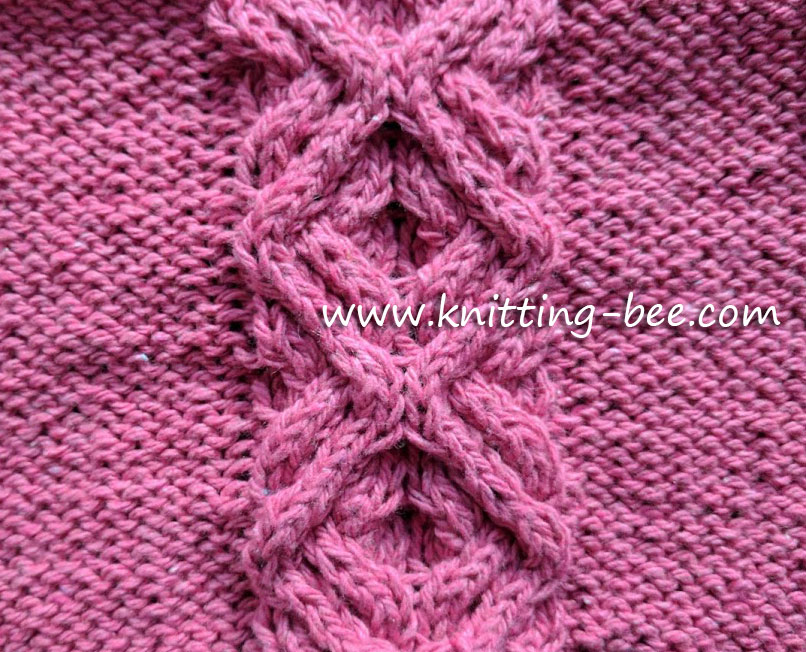 Intertwined Cable Panel Free Knitting Stitch by https://www.knitting-bee.com/knitting-stitch-library/cable-knitting-patterns/intertwined-cable-panel-free-knitting-stitch