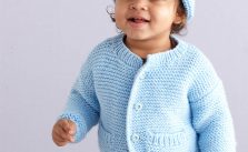 Knit A Simple Style Baby Cardigan and Hat Free Pattern