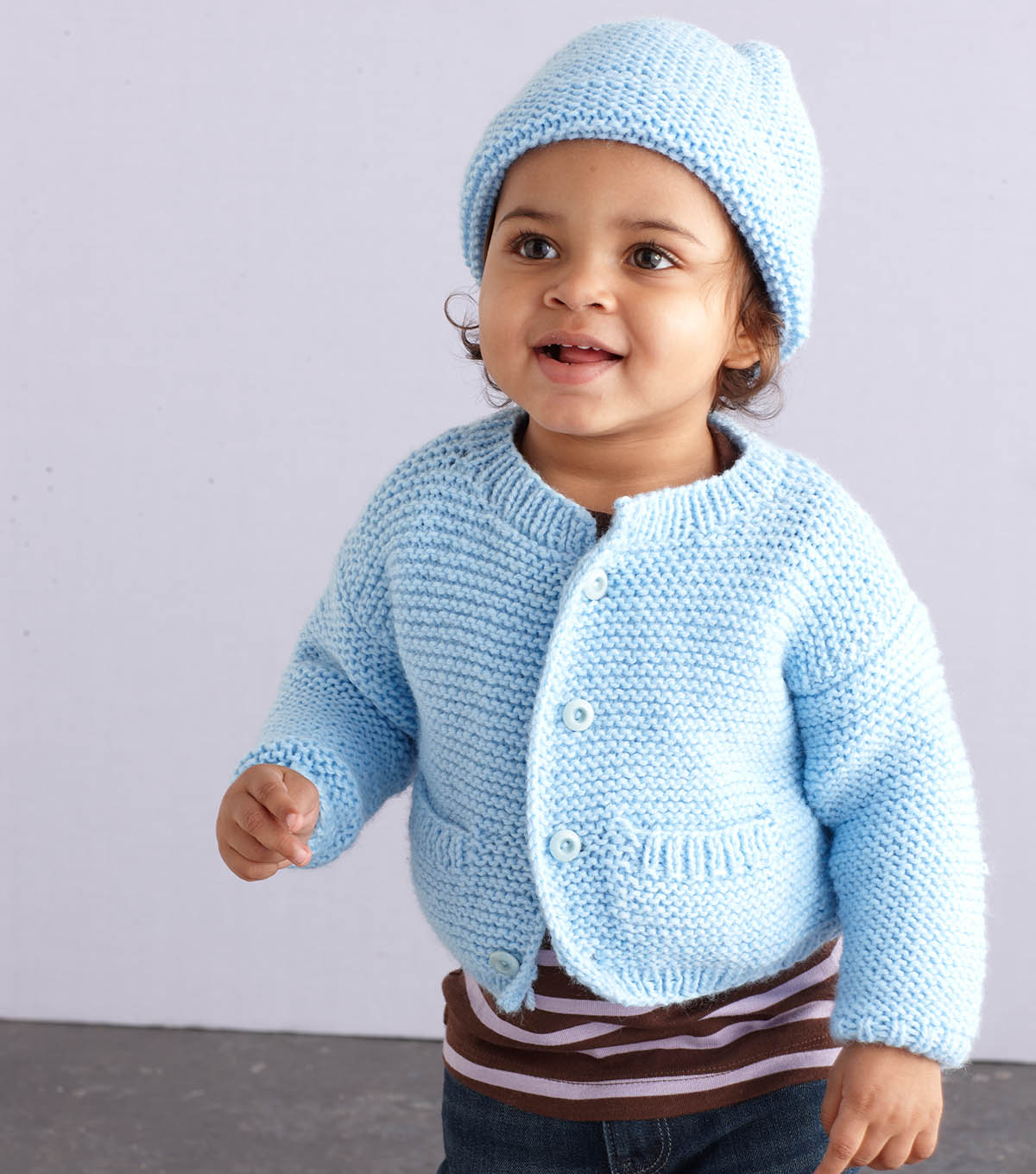 Knit A Simple Style Baby Cardigan and Hat Free Pattern