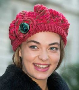 Knit a candy swirl beret free pattern