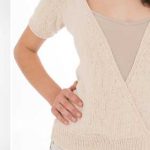 Knit a short-sleeved cross-over top