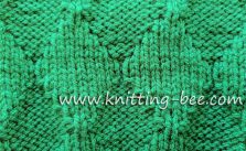 Knit and Purl Diamond Free Knitting Stitch Pattern