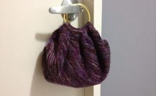 Knitting Pattern for Garter Stitch on a Bias Bag