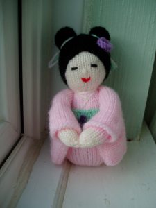Kokeshi Doll Free Knitting Pattern