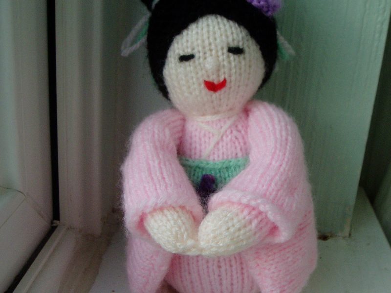Kokeshi Doll Free Knitting Pattern