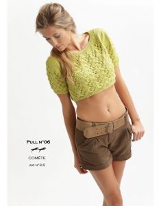 Lacy Summer Crop Top Free Knitting Pattern Download