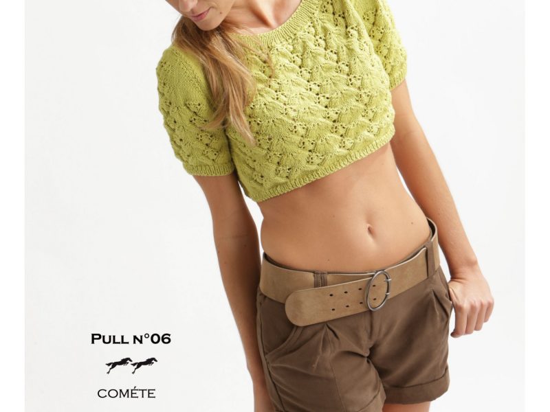 Lacy Summer Crop Top Free Knitting Pattern