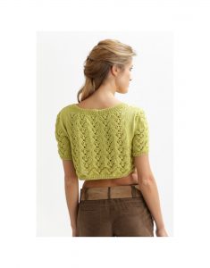 Lacy Summer Crop Top Free Knitting Pattern Download