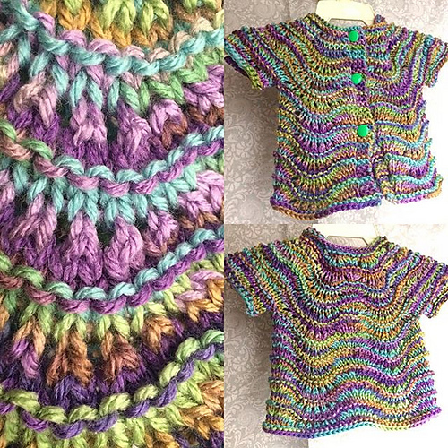 Lily Ripple Infant Cardigan Free Knitting Pattern
