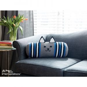 Lily Sugar ‘n Cream Knit Kitty Bolster