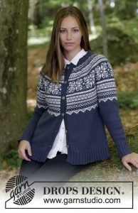 Lofoten Jacket Free Knitting Pattern, fair isle knit pattern