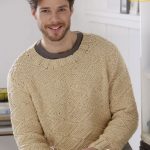 Man’s Textured Pullover Free Knitting Pattern