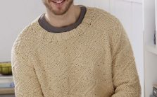 Man’s Textured Pullover Free Knitting Pattern