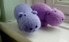 Mini Hippo Free Animal Toy Knitting Pattern