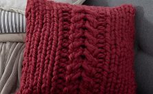 Oversized-Cable Pillow in Bulky Yarn Free Knitting Pattern