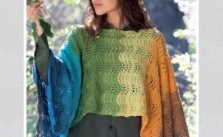 Paint Feather and Fan Poncho Free Knitting Pattern