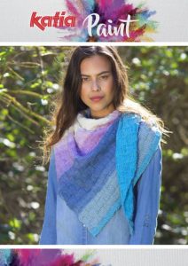 Paint Triangular Scarf Free Knit Pattern