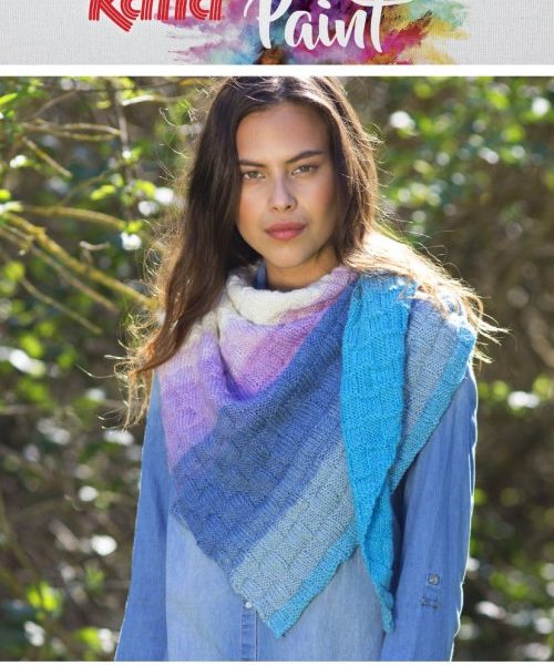 Paint Triangular Scarf Free Knit Pattern