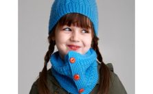 Patons Cozy Kid’s Set Free Hat and Cowl Knit Pattern