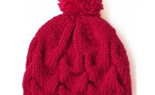 Patons Cushy Cable Hat Free Knitting Pattern