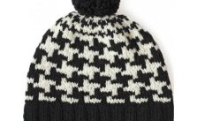 Patons Houndstooth Hat Free Knitting Pattern