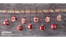 Patons Merry Fair Isle Knit Ornaments