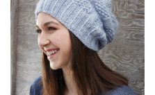 Patons Polka Dot Knit Hat Free Pattern