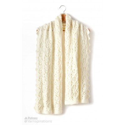 Patons Shandeh's Knit Cushy Lace Wrap