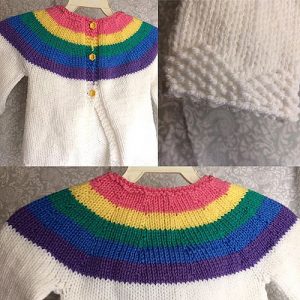 Rainbow Cardigan Free Knitting Pattern