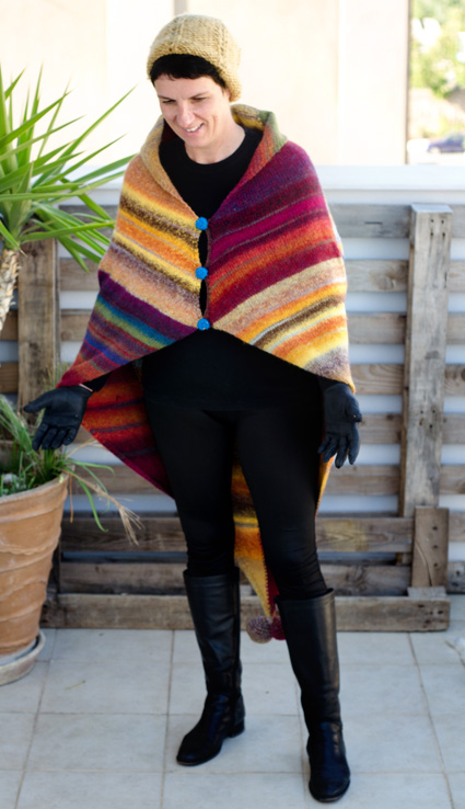 Rhombus Lamina Free Cape Knitting Pattern