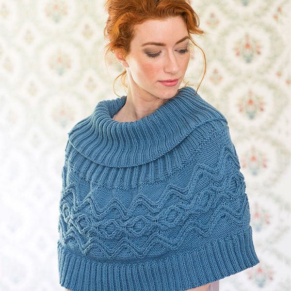 River Free Cable Poncho Knitting Pattern