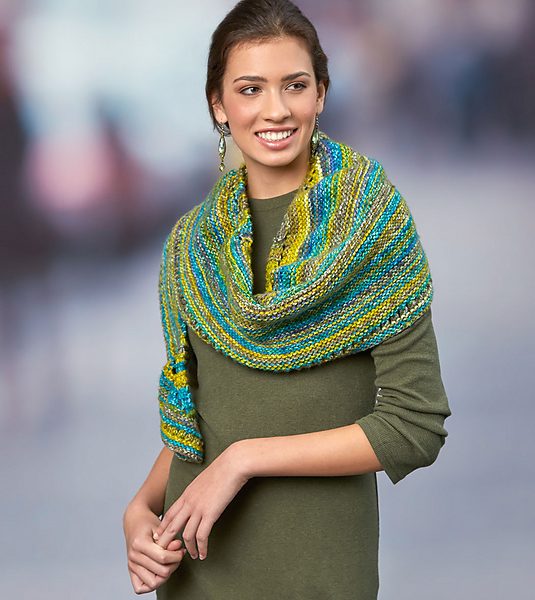 Simple Crescent Shawl Free Knitting Pattern