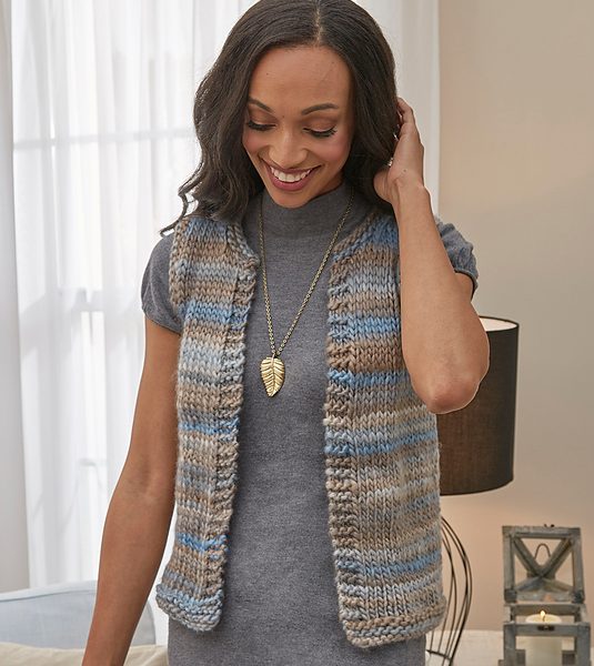 Simply Styled Vest Easy Free Knitting Pattern