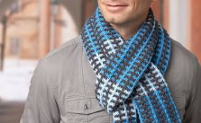 Slipped Stripes Scarf Free Men’s Knitting Pattern