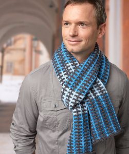 Slipped Stripes Scarf Free Men's Knitting Pattern