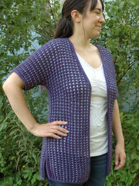 Subtle Mesh Summer Cardigan Free Knitting Pattern